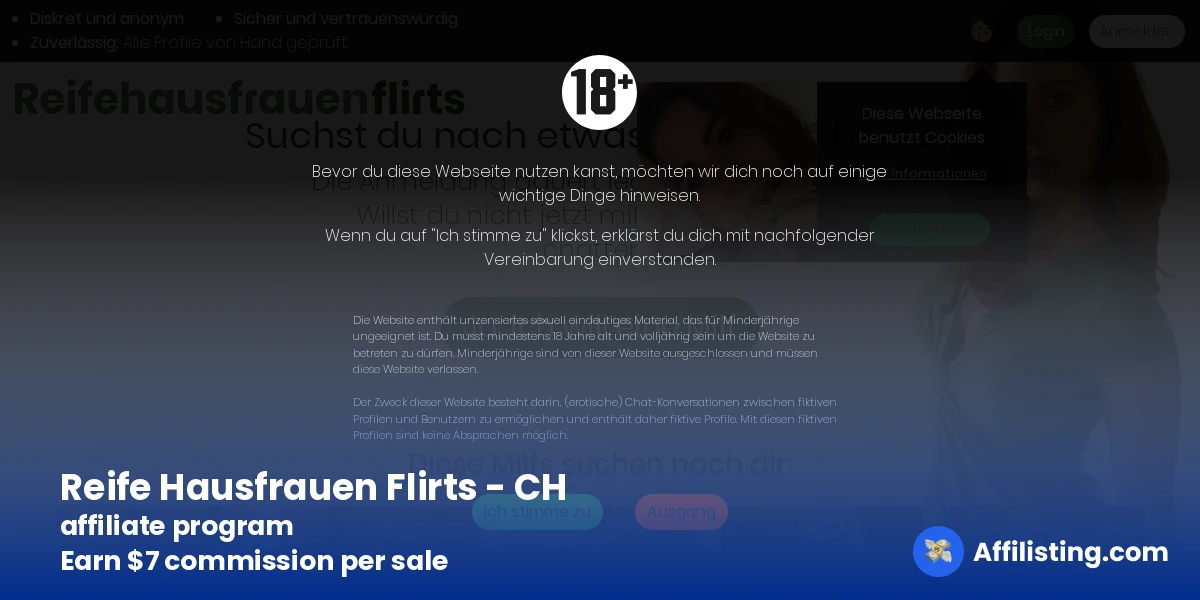 Reife Hausfrauen Flirts - CH affiliate program