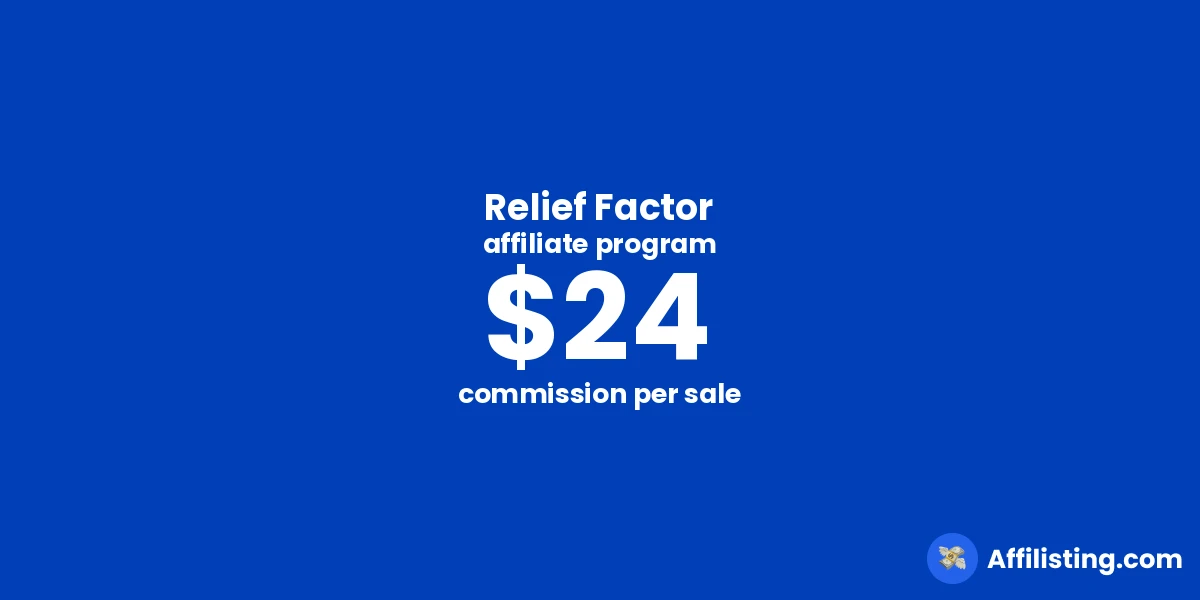 Relief Factor affiliate program