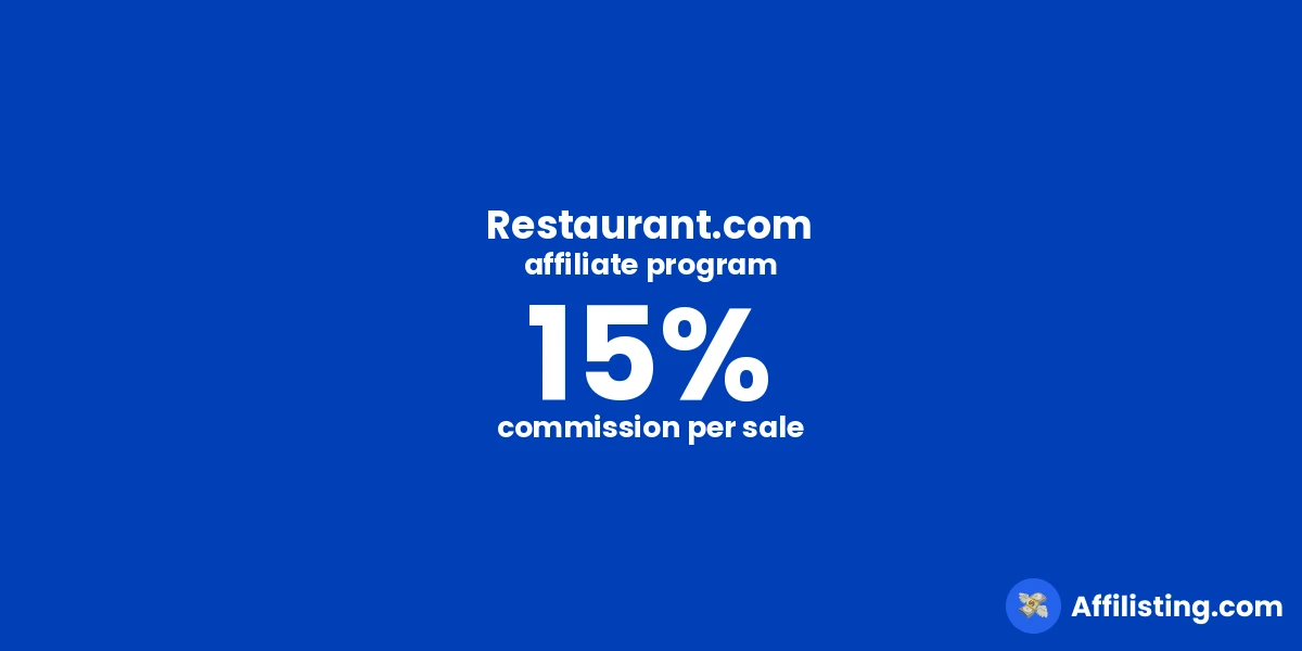 Restaurant.com affiliate program