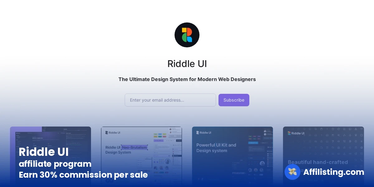 Riddle UI affiliate program