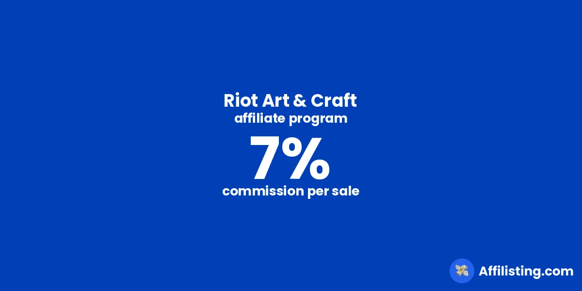 Riot Art & Craft affiliate program