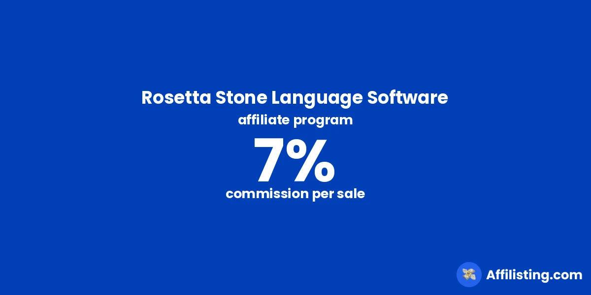 Rosetta Stone Language Software affiliate program