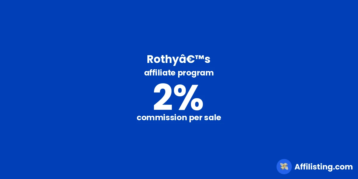 Rothyâ€™s affiliate program