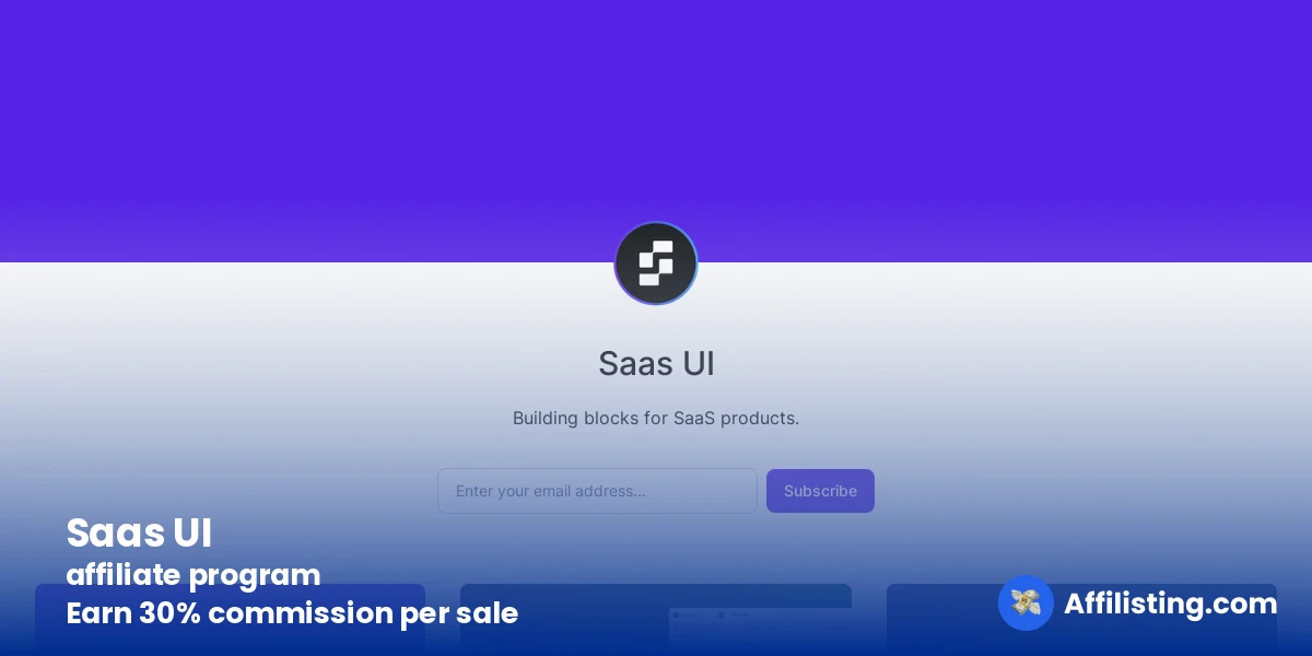 Saas UI affiliate program