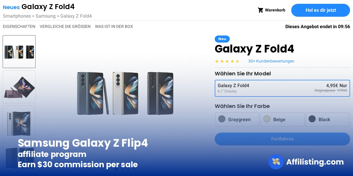 Samsung Galaxy Z Flip4 affiliate program