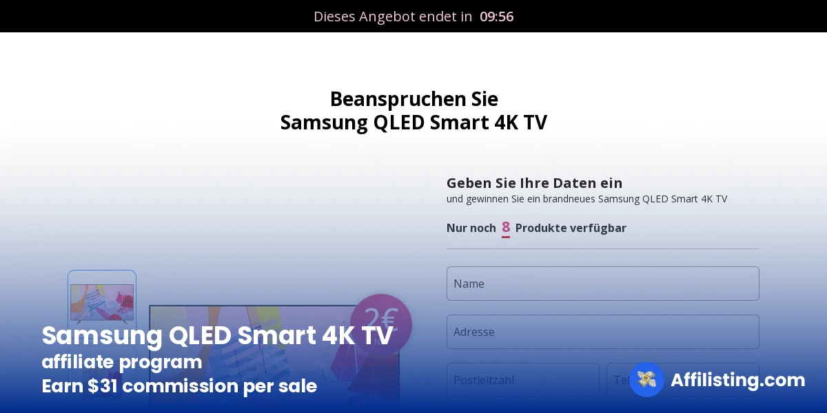 Samsung QLED Smart 4K TV affiliate program