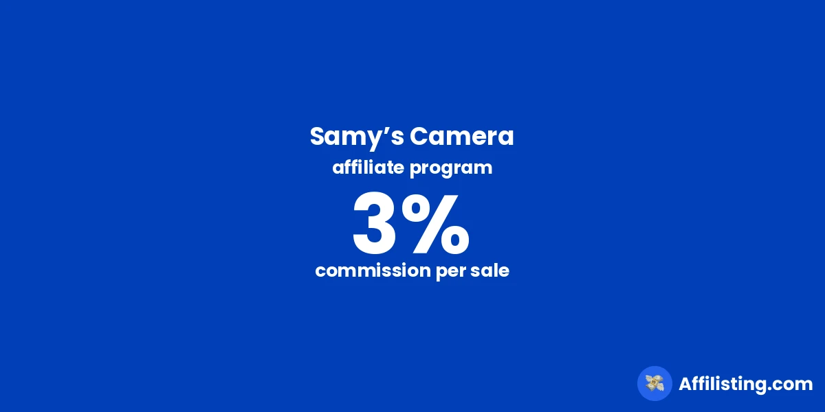 Samy’s Camera affiliate program