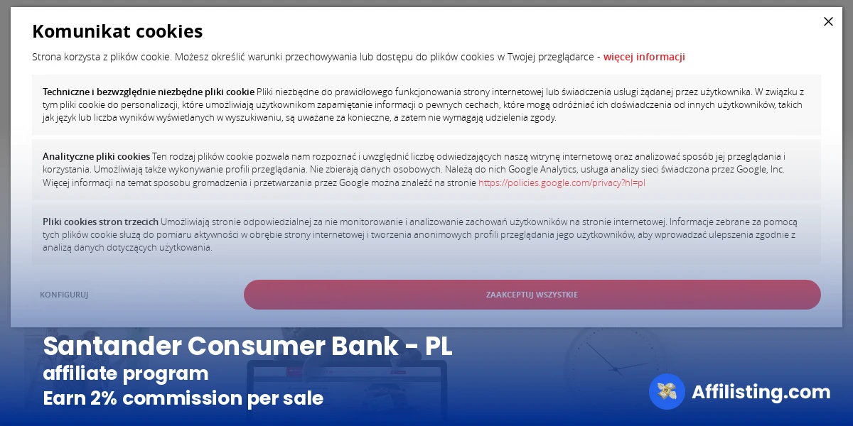 Santander Consumer Bank - PL affiliate program