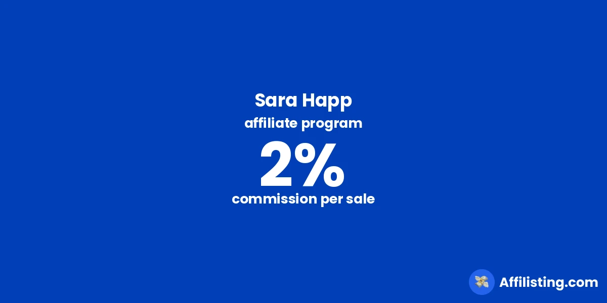 Sara Happ affiliate program