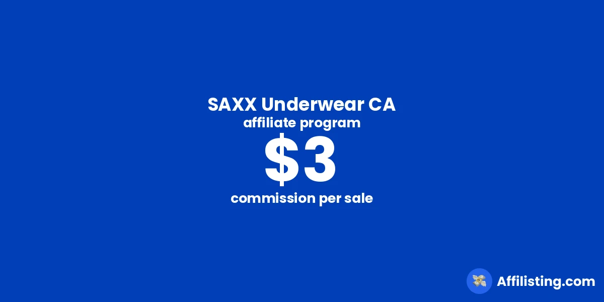 SAXX Underwear CA affiliate program