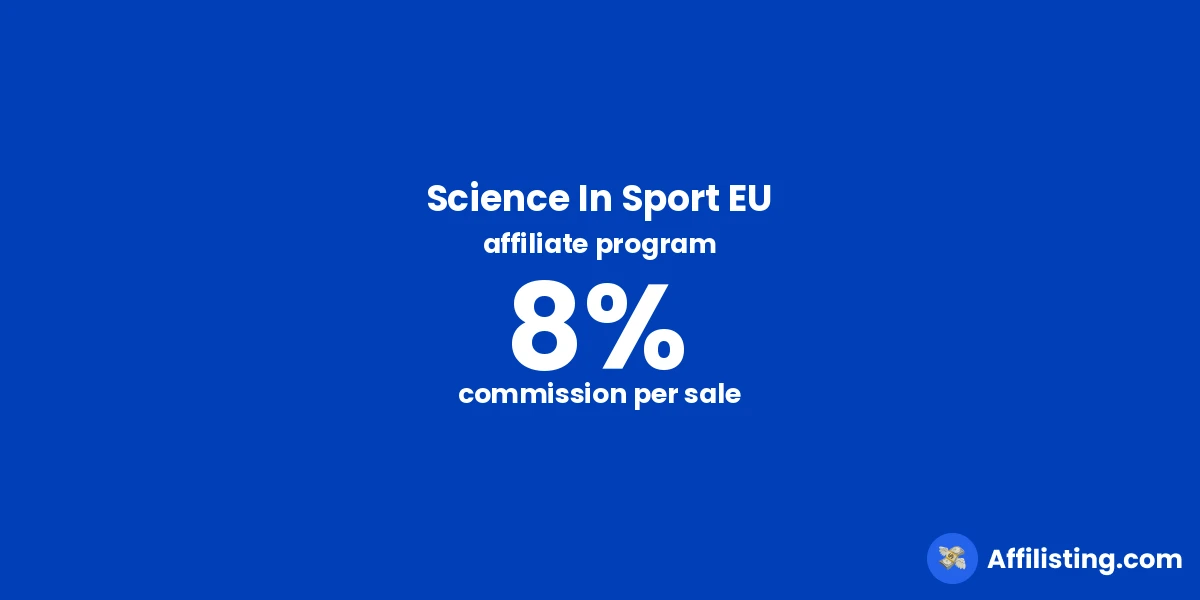 Science In Sport EU affiliate program