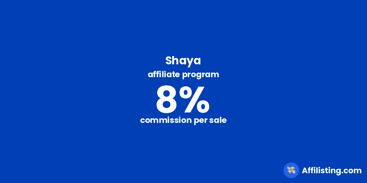 Shaya affiliate program