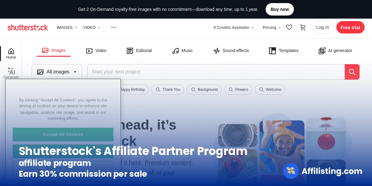 Shutterstock's Affiliate Partner Program affiliate program