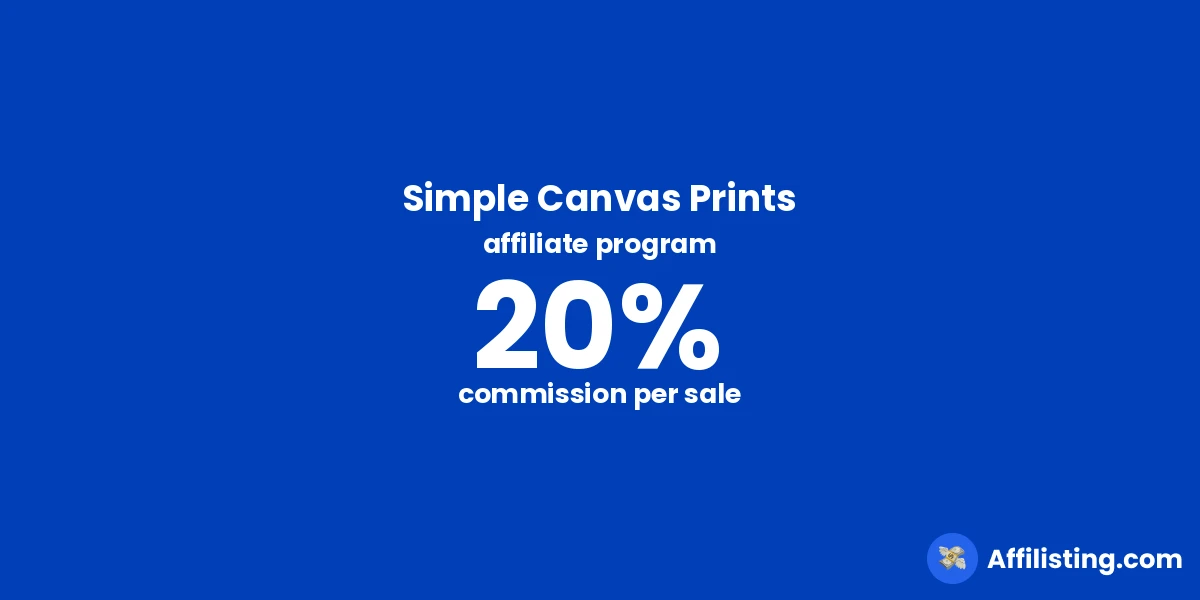 Simple Canvas Prints affiliate program