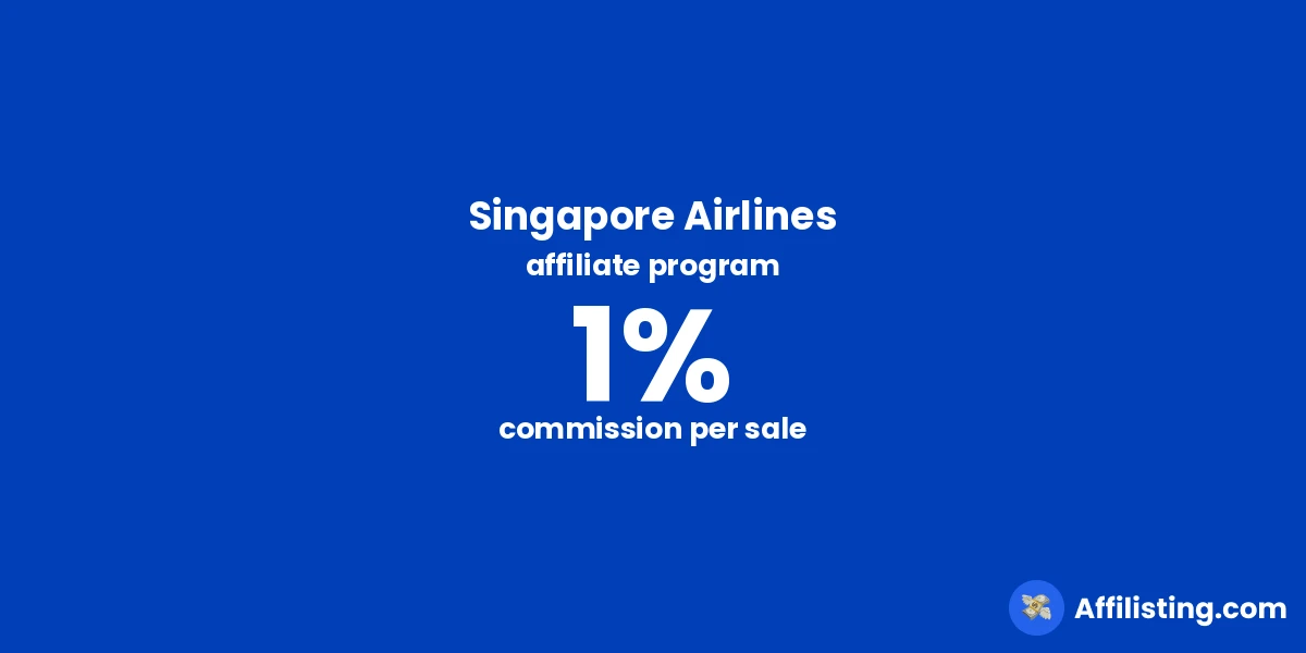 Singapore Airlines affiliate program