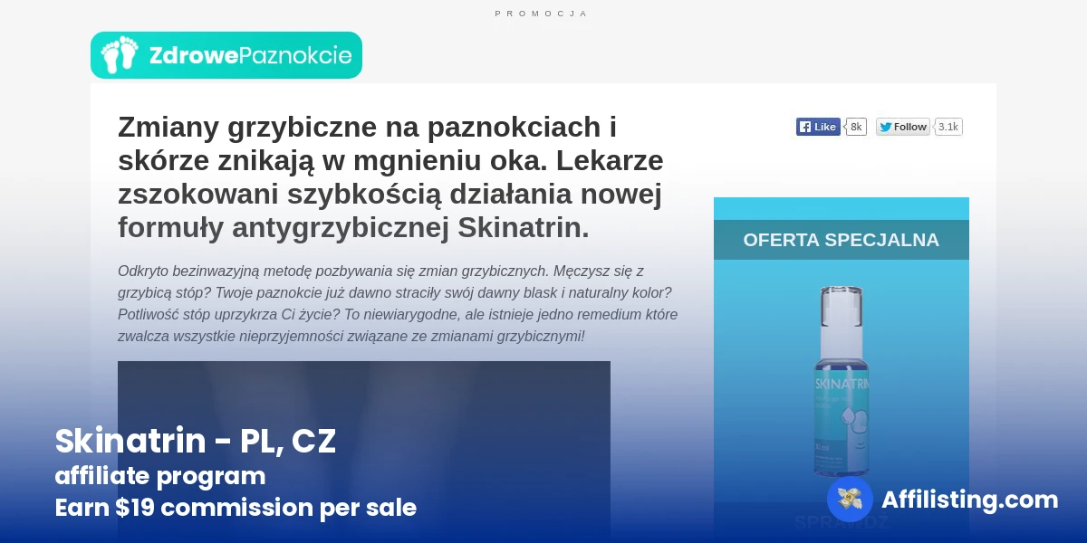 Skinatrin - PL, CZ affiliate program