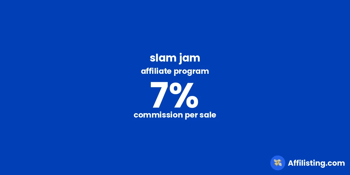 slam jam affiliate program