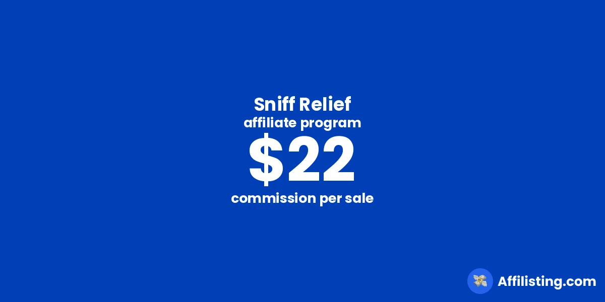 Sniff Relief affiliate program