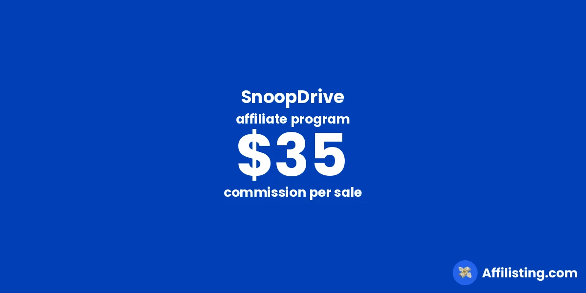 SnoopDrive affiliate program