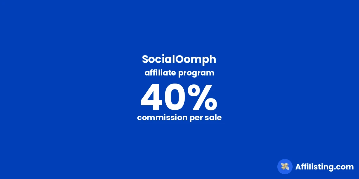 SocialOomph affiliate program