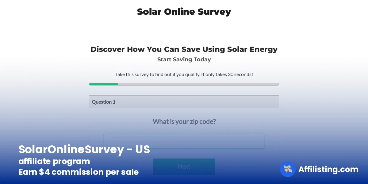 SolarOnlineSurvey - US affiliate program