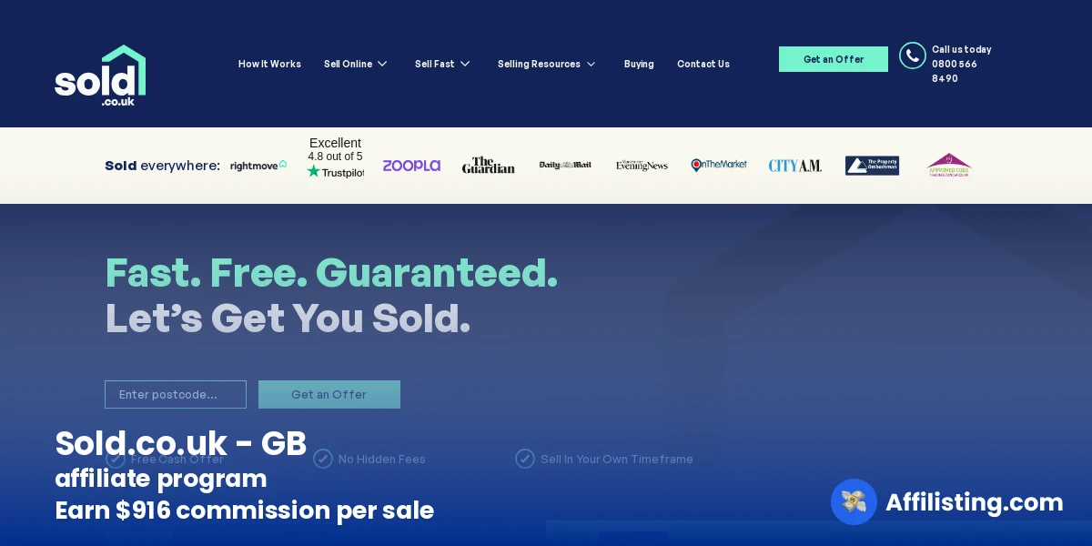 Sold.co.uk - GB affiliate program