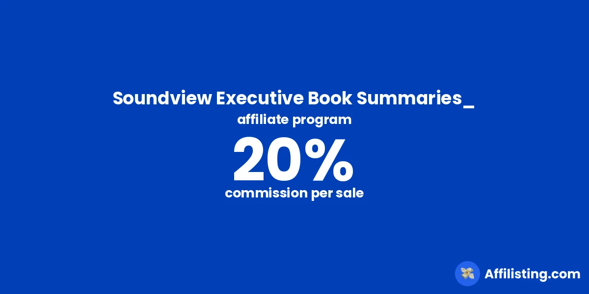 Soundview Executive Book Summaries_ affiliate program