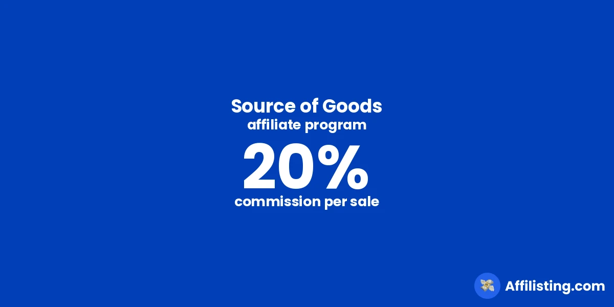 Source of Goods affiliate program