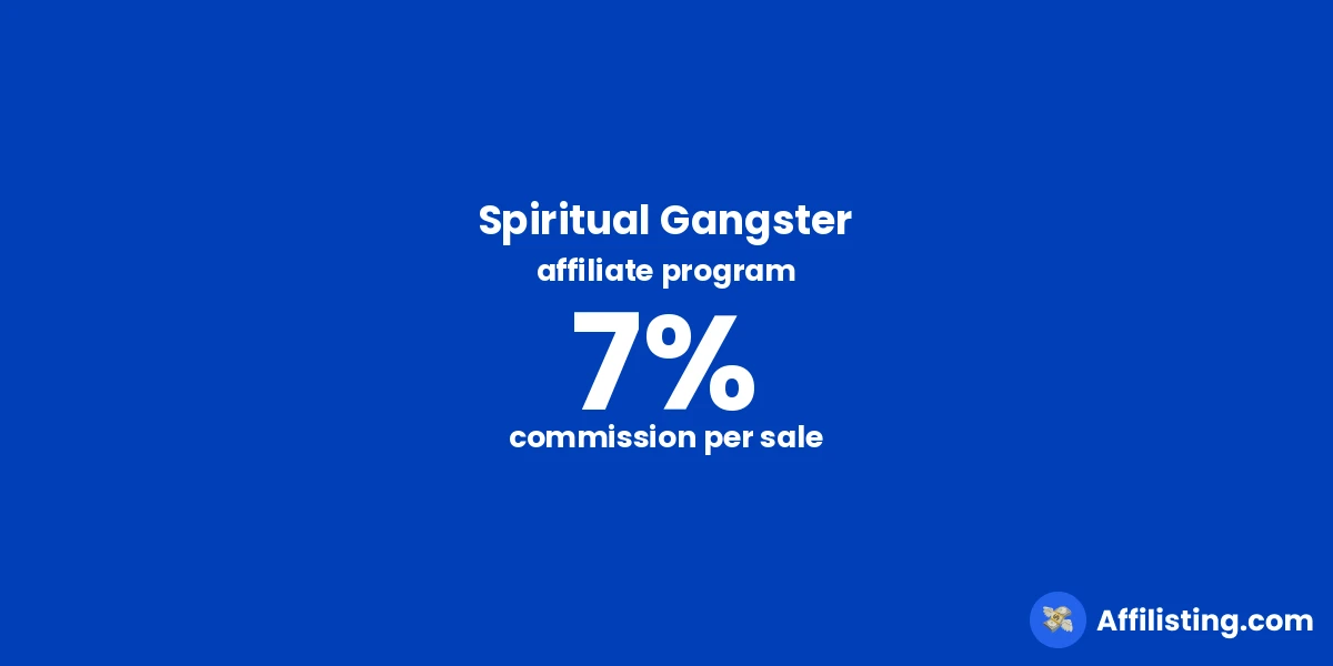 Spiritual Gangster affiliate program