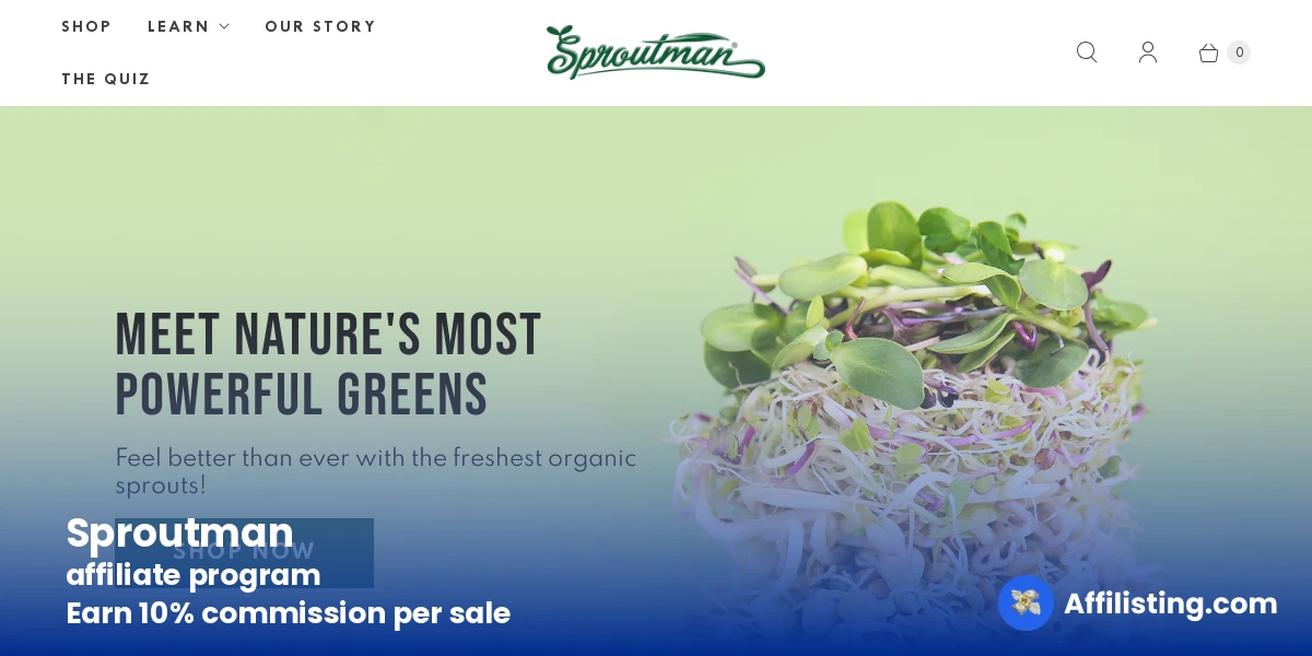 Sproutman affiliate program