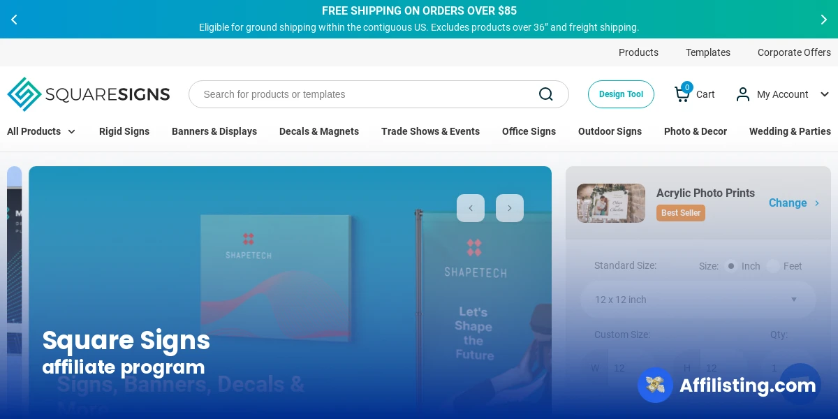 Square Signs affiliate program