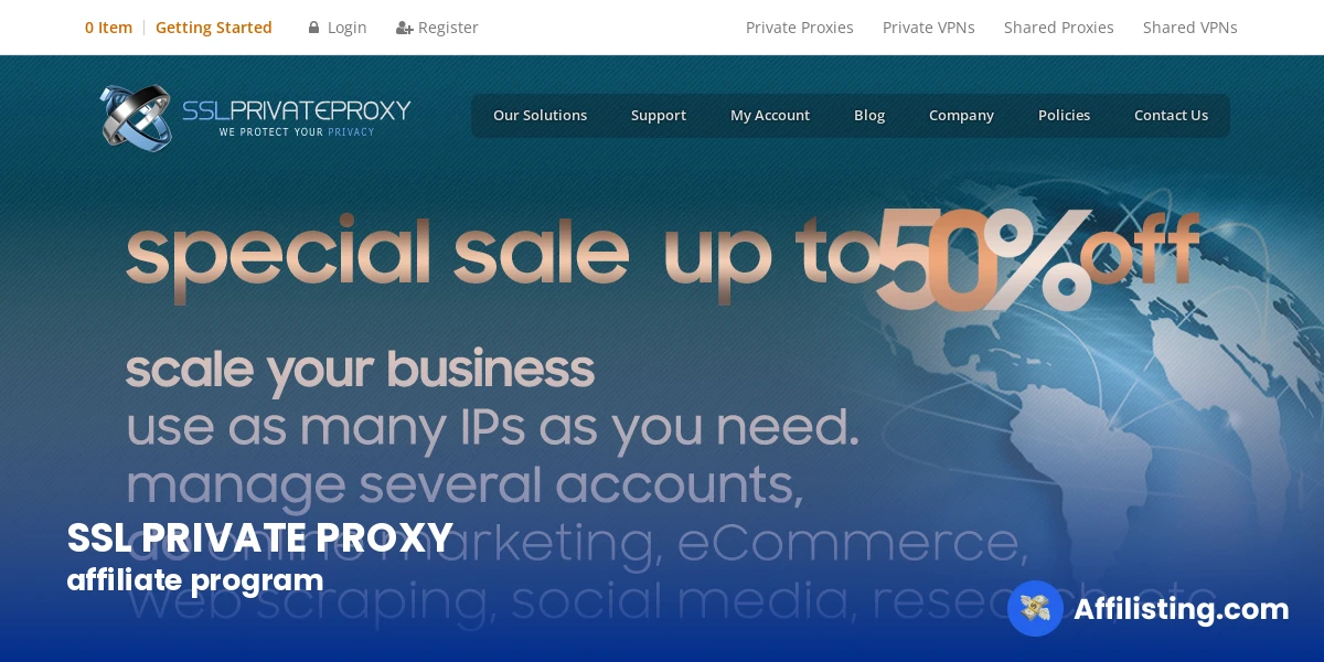 SSL PRIVATE PROXY affiliate program