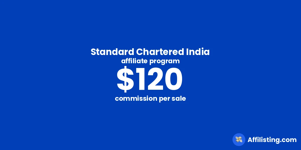 Standard Chartered India affiliate program