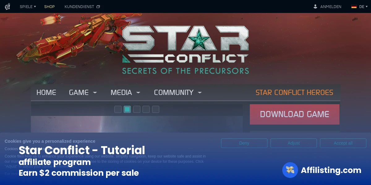 Star Conflict - Tutorial affiliate program