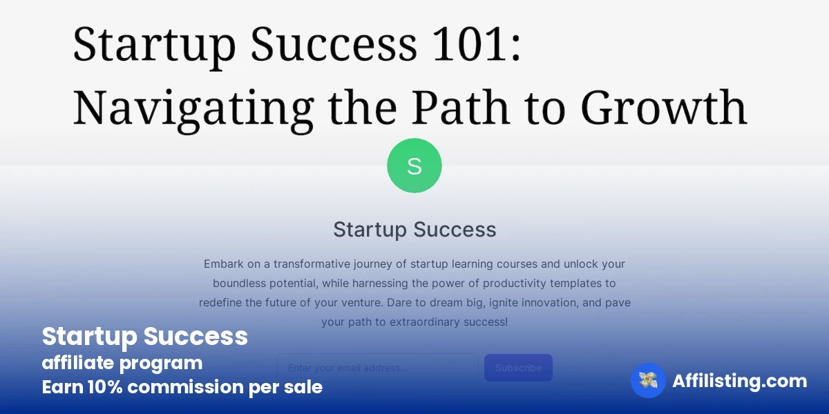 Startup Success affiliate program