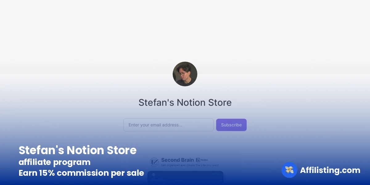 Stefan's Notion Store affiliate program