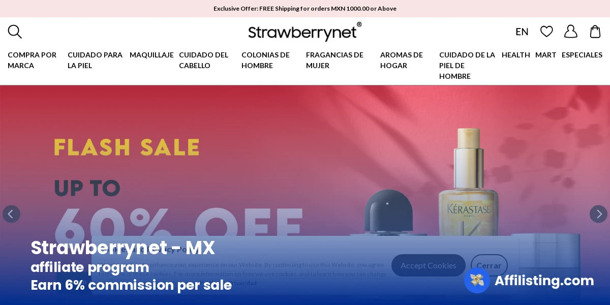 Strawberrynet - MX affiliate program