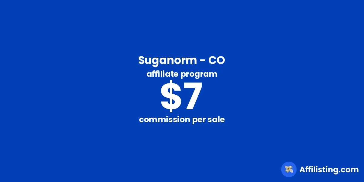 Suganorm - CO affiliate program