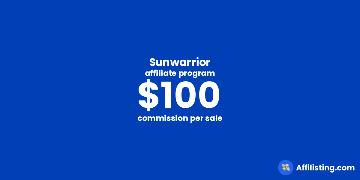 Sunwarrior affiliate program
