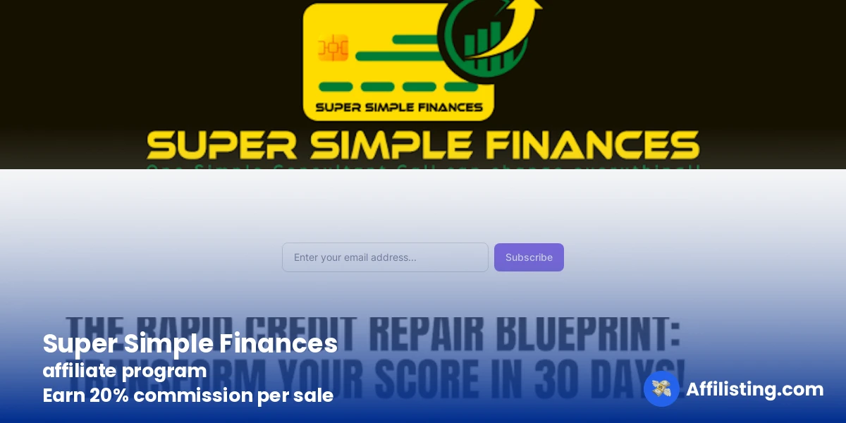 Super Simple Finances affiliate program