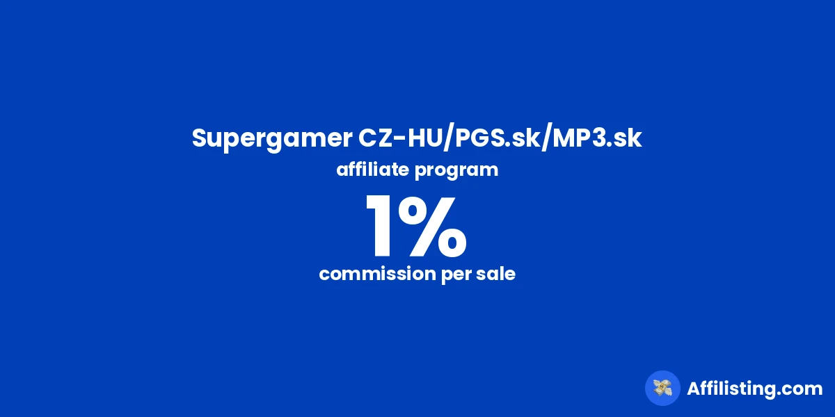 Supergamer CZ-HU/PGS.sk/MP3.sk affiliate program