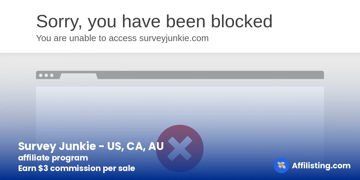 Survey Junkie - US, CA, AU  affiliate program