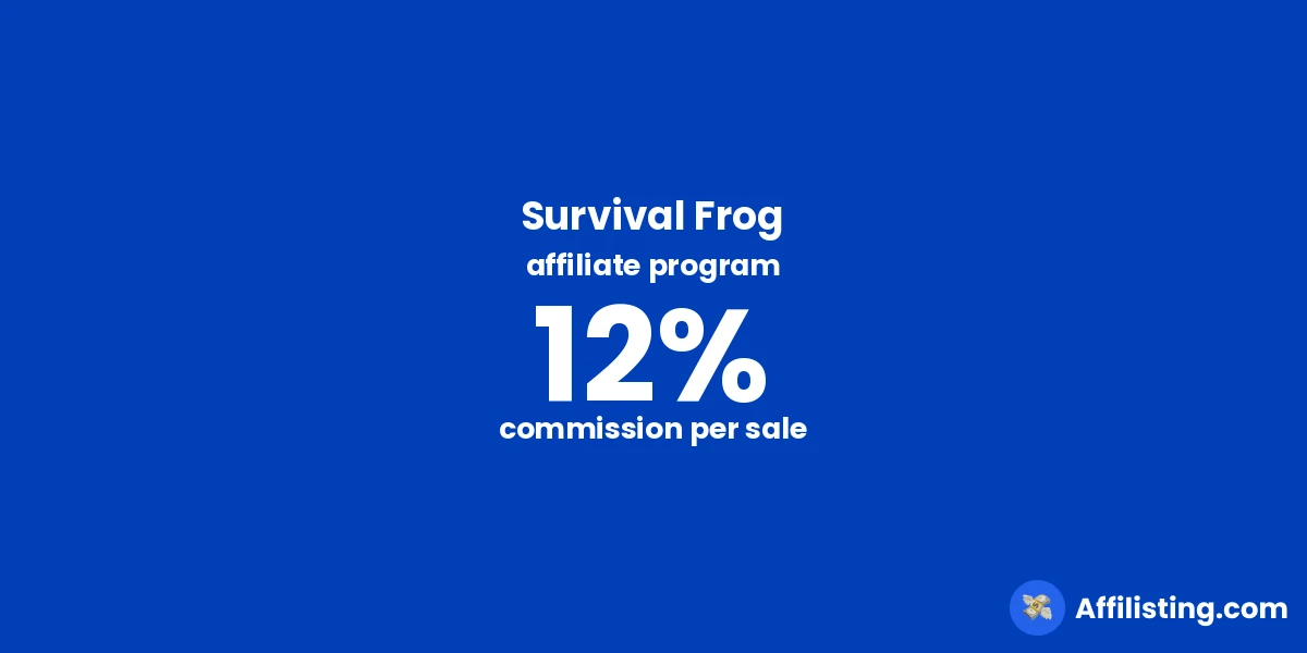 Survival Frog affiliate program