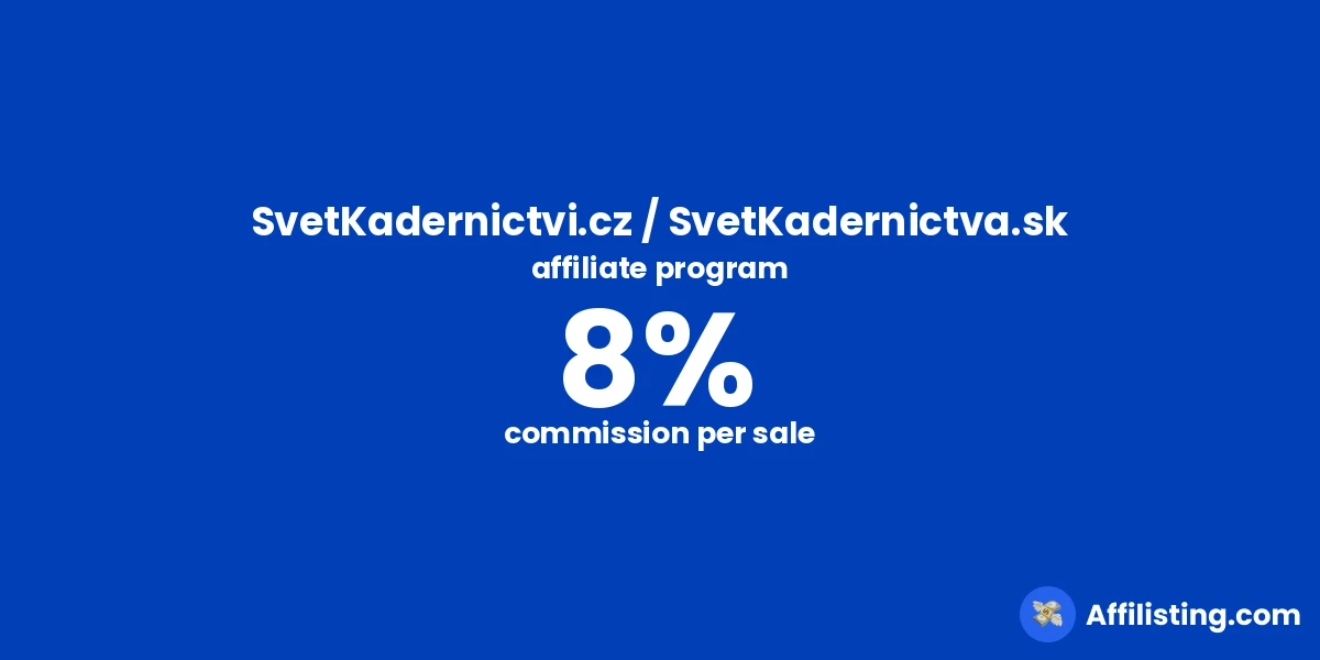 SvetKadernictvi.cz / SvetKadernictva.sk affiliate program