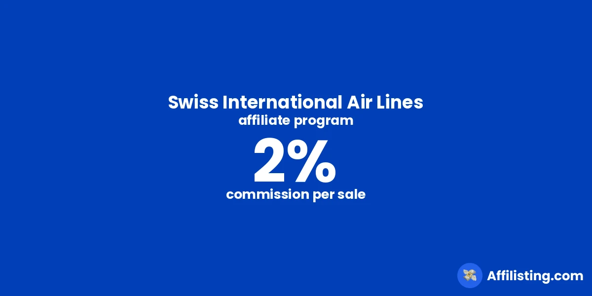 Swiss International Air Lines affiliate program