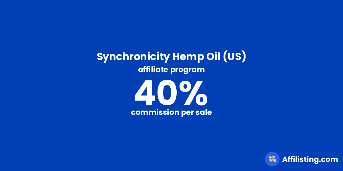 Synchronicity Hemp Oil (US) affiliate program