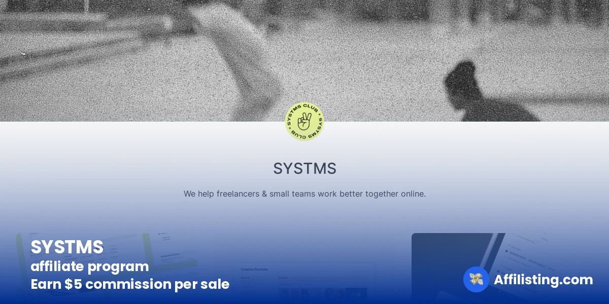 SYSTMS affiliate program