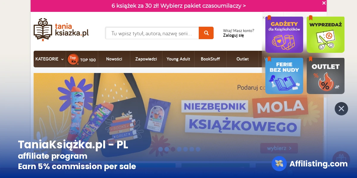 TaniaKsiążka.pl - PL affiliate program