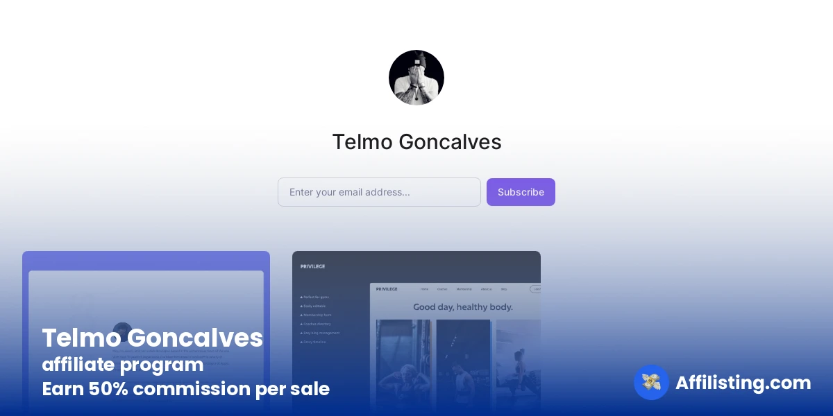 Telmo Goncalves affiliate program