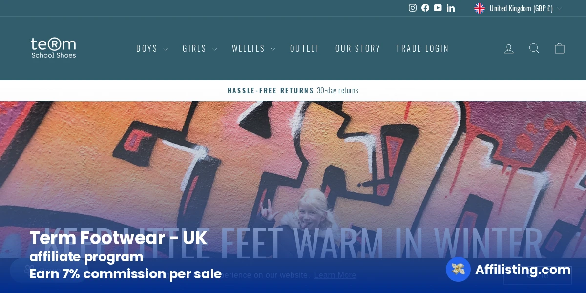 Term Footwear - UK affiliate program